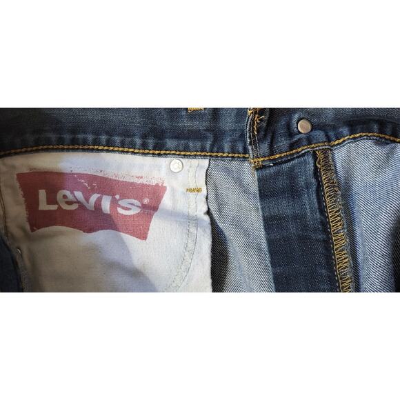 Vintage Levis 521 Slim Taper Denim Jeans Mens 34”x 36” Med-Wash EUC Red Tab - Picture 13 of 16